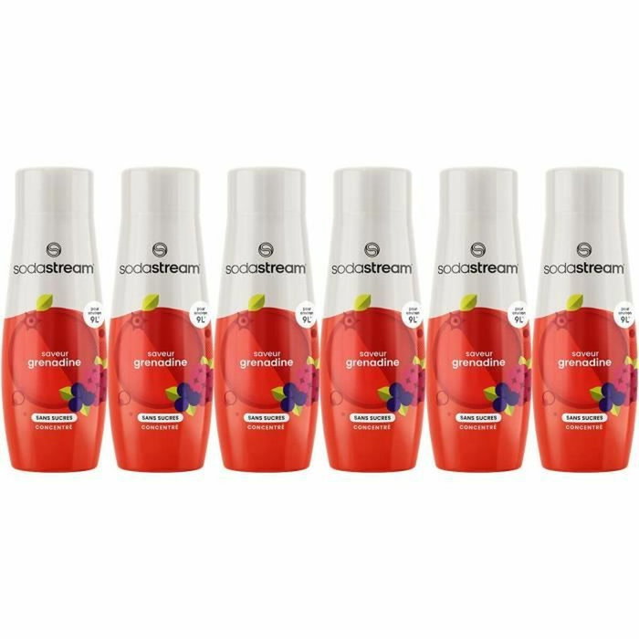 Sodastream Lot de 6 concentrés Grenadine sans sucres, 440 ml Sodastream Lot de 6 concentrés Grenadine sans sucres, 440 ml