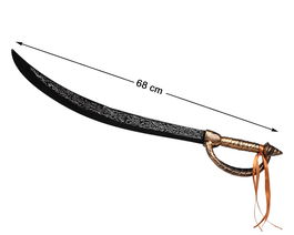 Épée Pirate avec Manche Doré et Rubans pour Costume de Corsaire - 68 cm - Accessoire Fête Aventure Carnaval Jeu de Rôle