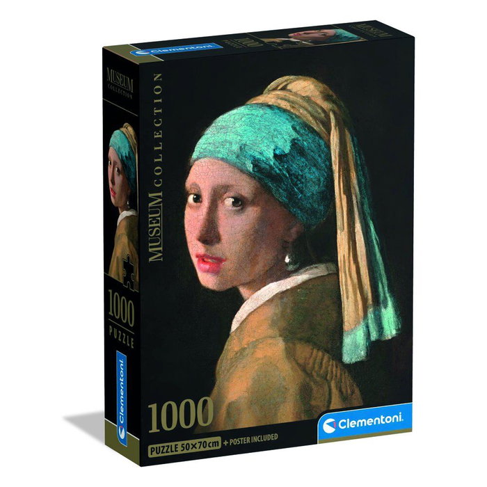 CLEMENTONI Puzzle La Jeune Fille à la perle de Vermeer Museum 1000 pièces CLEMENTONI Puzzle La Jeune Fille à la perle de Vermeer Museum 1000 pièces