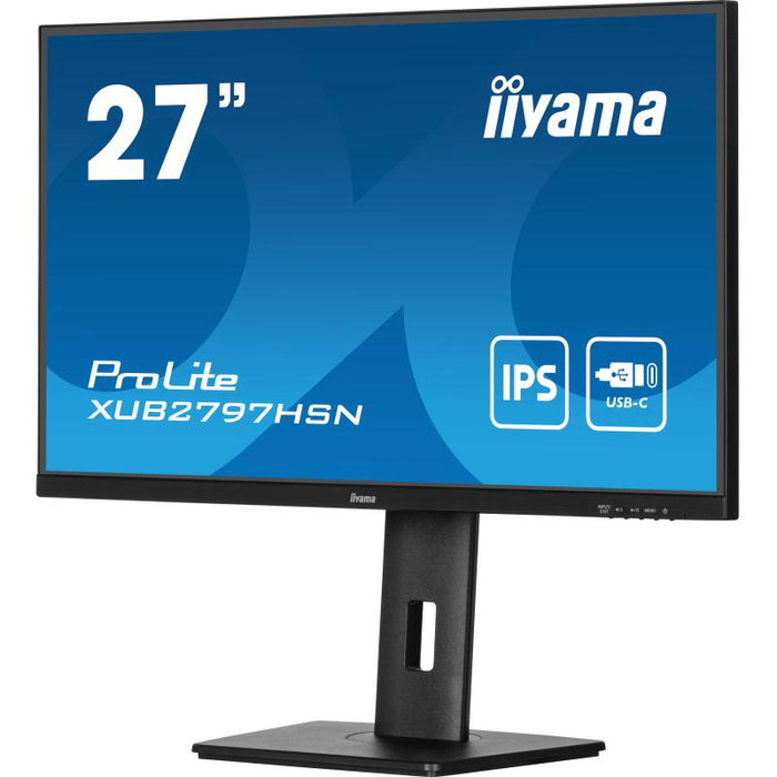 iiyama XUB2797HSN-B2 Moniteur ProLite 27 pouces avec dalle IPS, résolution Full HD 1080p et connecteurs USB-C/HDMI