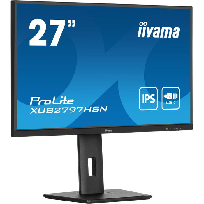 iiyama XUB2797HSN-B2 Moniteur ProLite 27 pouces avec dalle IPS, résolution Full HD 1080p et connecteurs USB-C/HDMI