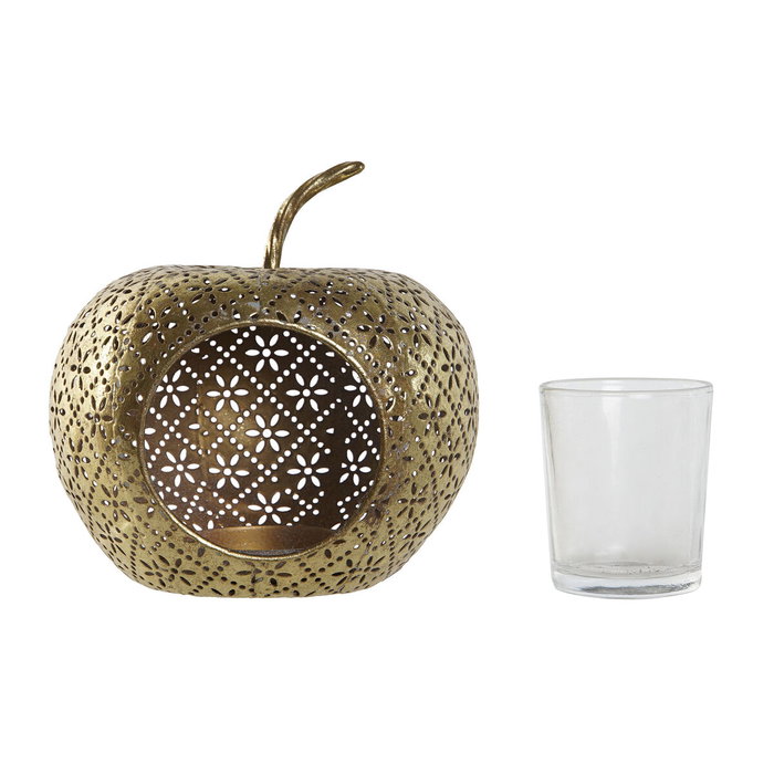 Home ESPRIT Bougeoir Doré Métal Verre 14 x 14 x 13 cm Home ESPRIT Bougeoir Doré Métal Verre 14 x 14 x 13 cm