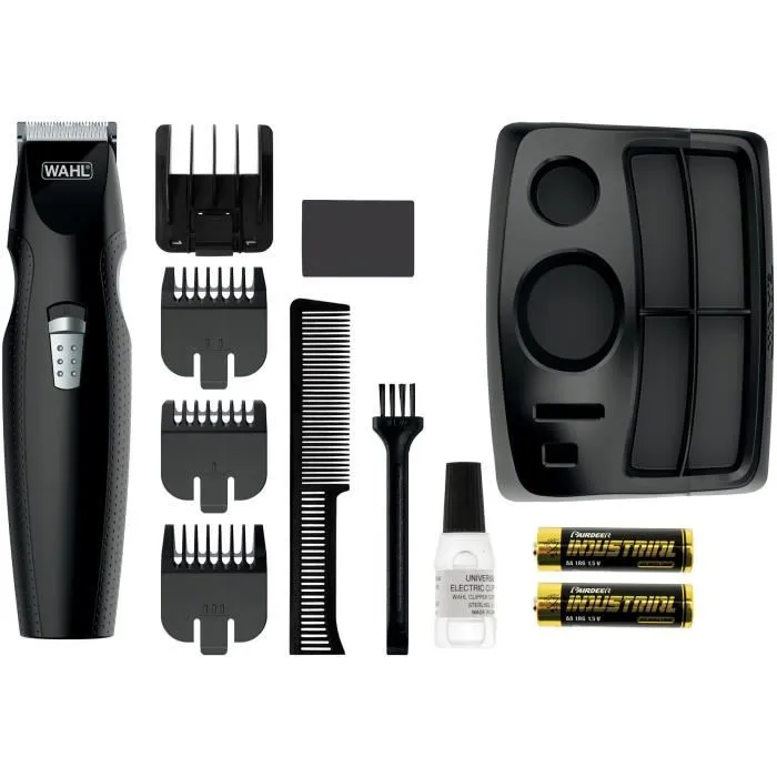 Wahl Tondeuse à barbe Mustache & Beard - Tondeuse barbe et moustache avec 5 positions de coupe, 3 guides et accessoires - Noir Wahl Tondeuse à barbe Mustache & Beard - Tondeuse barbe et moustache avec 5 positions de coupe, 3 guides et accessoires - Noir