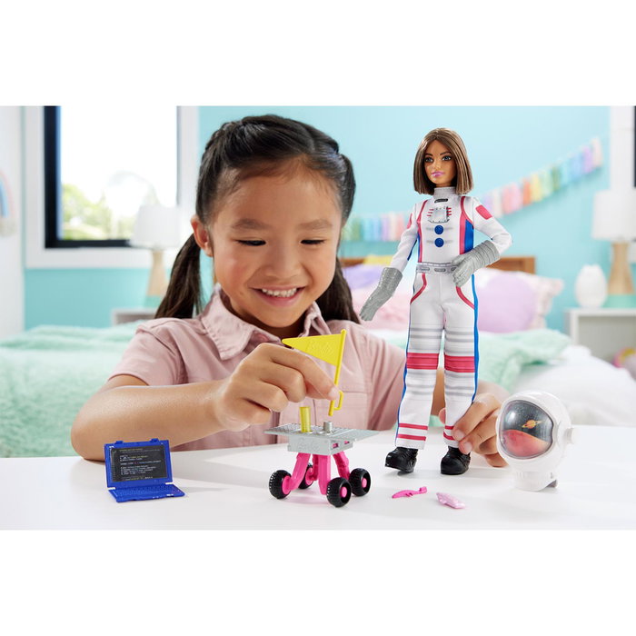 Barbie Astronaute Mattel - Muñeca Tú Puedes Ser Astronauta Hrg45 - Poupée avec Rover et Accessoires, Langues Multilingues, 3+ Barbie Astronaute Mattel - Muñeca Tú Puedes Ser Astronauta Hrg45 - Poupée avec Rover et Accessoires, Langues Multilingues, 3+