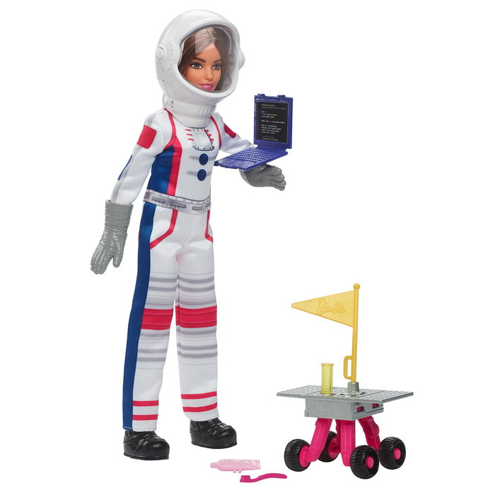 Barbie Astronaute Mattel - Muñeca Tú Puedes Ser Astronauta Hrg45 - Poupée avec Rover et Accessoires, Langues Multilingues, 3+ Barbie Astronaute Mattel - Muñeca Tú Puedes Ser Astronauta Hrg45 - Poupée avec Rover et Accessoires, Langues Multilingues, 3+