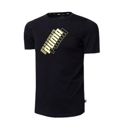 T shirt à manches courtes Enfant Puma Power Logo Boys Noir 12-13 ans
