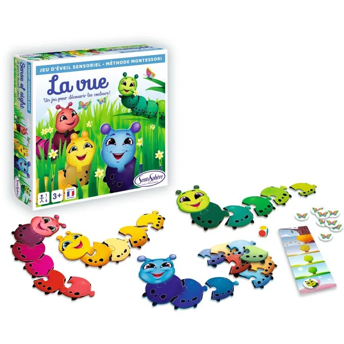 Sentosphere Jeu Sensoriel La Vue - Jeu Collaboratif d'Observation et de Réflexe sur les Couleurs - Dès 3 Ans