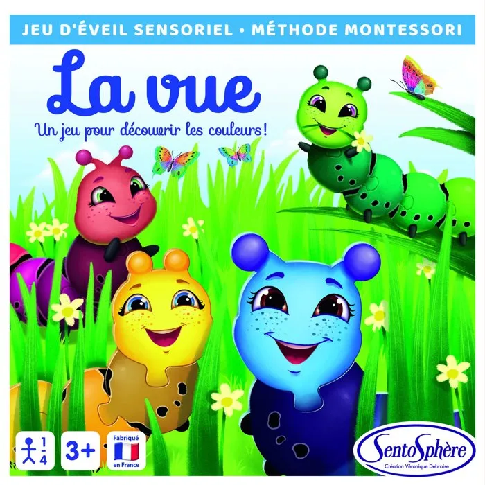 Sentosphere Jeu Sensoriel La Vue - Jeu Collaboratif d'Observation et de Réflexe sur les Couleurs - Dès 3 Ans