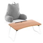 Pack Table d'Appoint Pliante Multi-Usage et Coussin de lecture avec accoudoirs InnovaGoods
