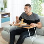 Pack Table d'Appoint Pliante Multi-Usage et Coussin de lecture avec accoudoirs InnovaGoods