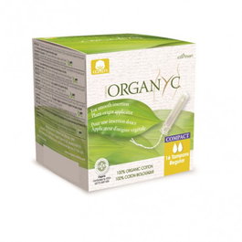 ORGANYC Tampons Regular avec applicateur compact, 16 unités