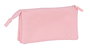Safta Portatodo Triple Kappa Basics Rosa - Rangement triple en carton 22x12x3 cm