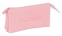 Safta Portatodo Triple Kappa Basics Rosa - Rangement triple en carton 22x12x3 cm