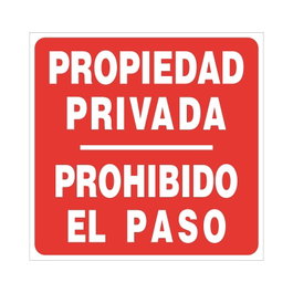 DUVER Signal de propriété privée en aluminium 245x245 mm