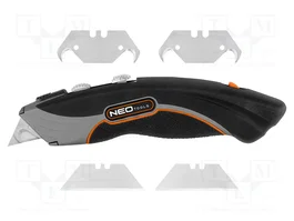 NEO TOOLS Couteau avec lames crochet et trapézoïdales