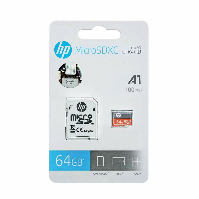 Carte Mémoire Micro SD avec Adaptateur HP HFUD064-1V31A 64 GB Carte Mémoire Micro SD avec Adaptateur HP HFUD064-1V31A 64 GB