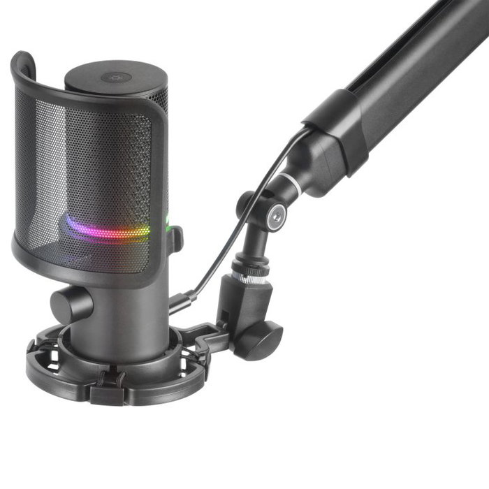 Mars Gaming MMIC-XT Microphone Professionnel USB ARGB Noir Studio Streaming Podcast