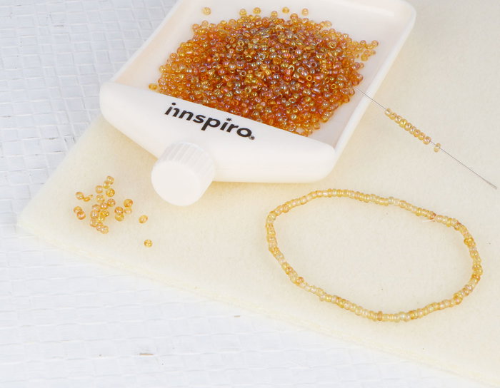 Innspiro Rocaille en verre ronde aurora boréale métallique 2,3mm 500g