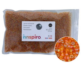 Innspiro Rocaille en verre ronde aurora boréale métallique 2,3mm 500g