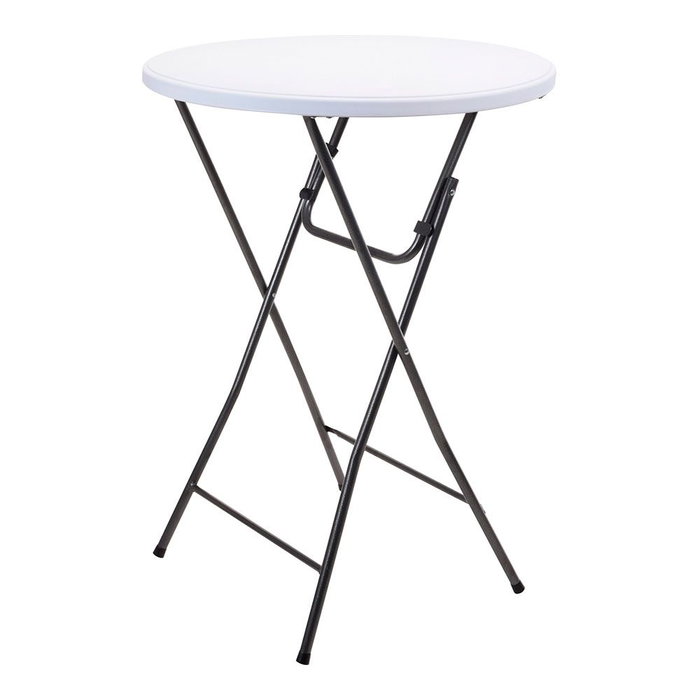 Progarden Table Pliable Blanc Anthracite Ø 80 x 110 cm Progarden Table Pliable Blanc Anthracite Ø 80 x 110 cm