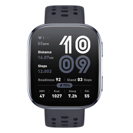 Amazfit W2435EU1N Montre Connectée Bip 6 Boîtier 46mm en Argent et Noir avec Affichage et Autonomie Étendue