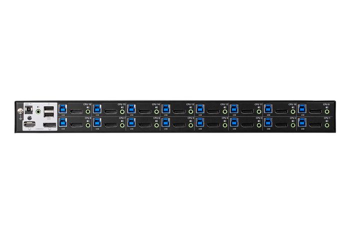 Aten CS19216 - Commutateur KVM 16 ports avec DisplayPort 4K DCI (4096x2160) et hub USB 3.0 - Cascade jusqu'à 256 ordinateurs, technologie Video DynaSync