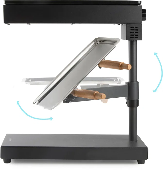 Domo Appareil à Raclette DO1145RC - Raclette Traditionnel, Revêtement sans PFAS, 1000 W, Plaque de Cuisson Antiadhésive, Porte-Fromage Pivotant Réglable