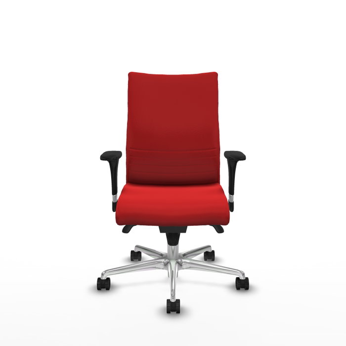 Piqueras Y Crespo Chaise de bureau Albacete confidente, Rouge, Similicuir, Mécanisme Synchro