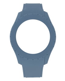 Watxandco Bracelet de montre en silicone bleu 49mm