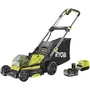 Ryobi Tondeuse à Gazon sur Batterie 18V Brushless - Ø Coupe 40 cm - Fonctions Ramassage et Mulching - Avec Batterie Lithium+ 5.0 Ah et Chargeur Rapide 2.0 A - RY18LMX40C-150