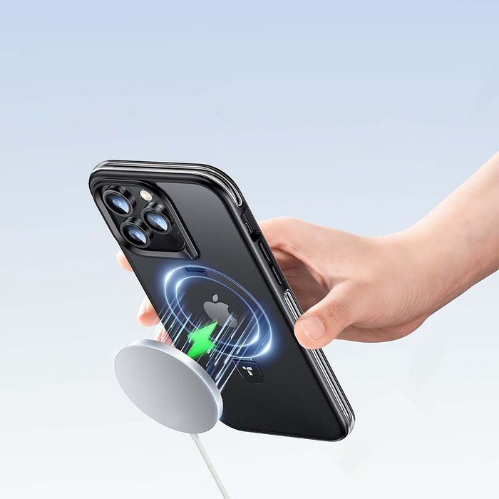 eSTUFF Chargeur sans fil magnétique QI2 15W avec câble USB-C 1.2m, compatible MagSafe iPhone 12-16 et smartphones Android