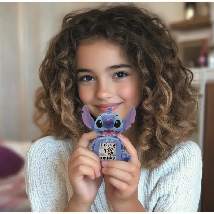 Lexibook Console de jeu portable Stitch Mon compagnon virtuel avec écran couleur et porte-clés intégré - My Best-e - Pour enfant dès 5 ans