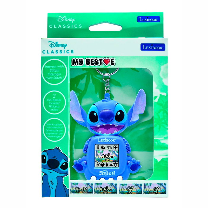 LEXIBOOK Console Éducative et de Jeu Stitch My Best E JLMB10D avec Licence Disney - 3 Jeux, Écran LCD, pour Enfants dès 5 ans