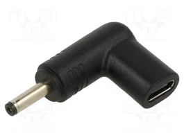 AKYGA Adaptateur USB C vers DC 3,5/1,35 mm 100W noir angulaire