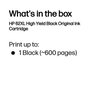 HP Cartouche d'encre authentique 62XL Noir - Grande capacité - Compatible avec HP ENVY et OfficeJet séries 5540, 5740