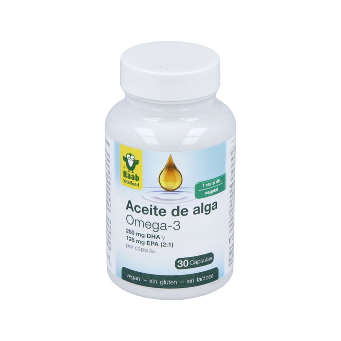 Huile d'Algue Omega 3 1183mg 30 Capsules Végétaliennes - Raab Vitalfood Huile d'Algue Omega 3 1183mg 30 Capsules Végétaliennes - Raab Vitalfood