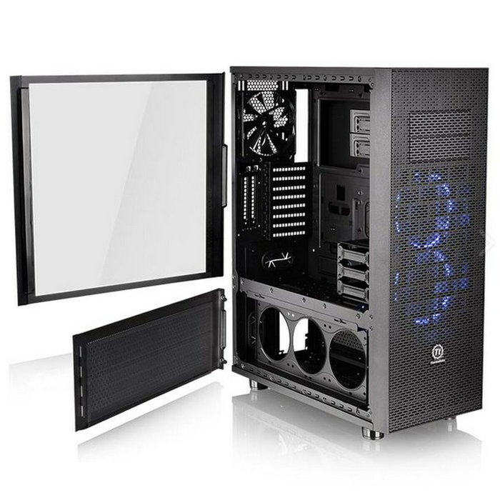 Boîtier ATX semi-tour THERMALTAKE CA-1F8-00M1WN-02 Bleu Noir