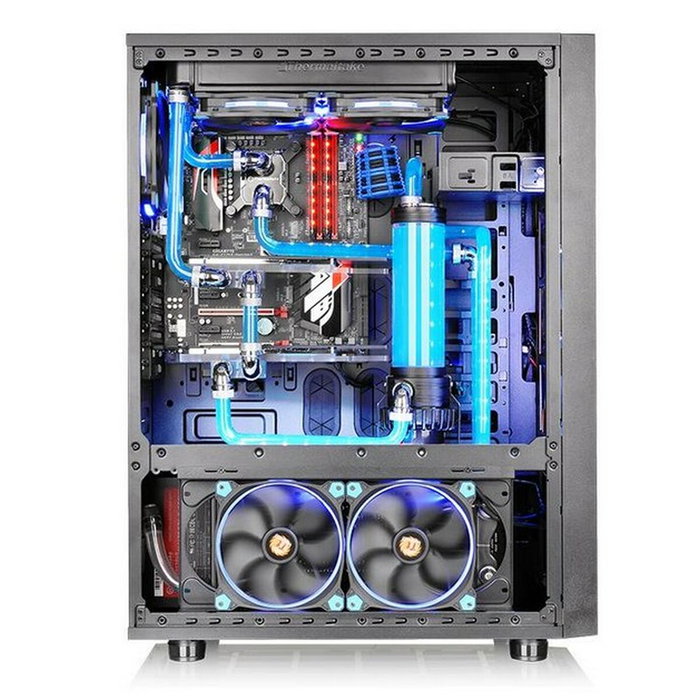 Boîtier ATX semi-tour THERMALTAKE CA-1F8-00M1WN-02 Bleu Noir
