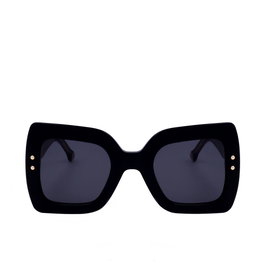 Carolina Herrera Gafas HER 0082/S - Lunettes de soleil femme, monture carrée acétacé gris, verres UV400 catégorie 3, 51-26-145 mm
