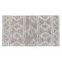 Tapis Blanc Gris 60 % Coton 40 % Polyester 80 x 150 cm