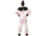 Disfraz Payaso Macabro - Mono Blanc avec Détails Noirs pour Homme Adultes - Costume d'Halloween et Événements Horrifiques - Taille XS-S