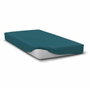 Home Linge Passion Drap housse Microfibre Bleu canard 90 x 190 cm avec bonnet 30 cm