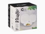 Vivalto Set Vaisselle Carré Opal 18 Pièces 24x24x19 cm Blanc (Set de 2)
