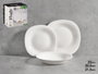 Vivalto Set Vaisselle Carré Opal 18 Pièces 24x24x19 cm Blanc (Set de 2)
