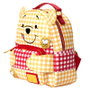 LOUNGEFLY Mochila Sac à dos Disney Winnie the Pooh Gingham 25 cm avec détails en cuir vegan, broderies et appliqués