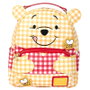 LOUNGEFLY Mochila Sac à dos Disney Winnie the Pooh Gingham 25 cm avec détails en cuir vegan, broderies et appliqués