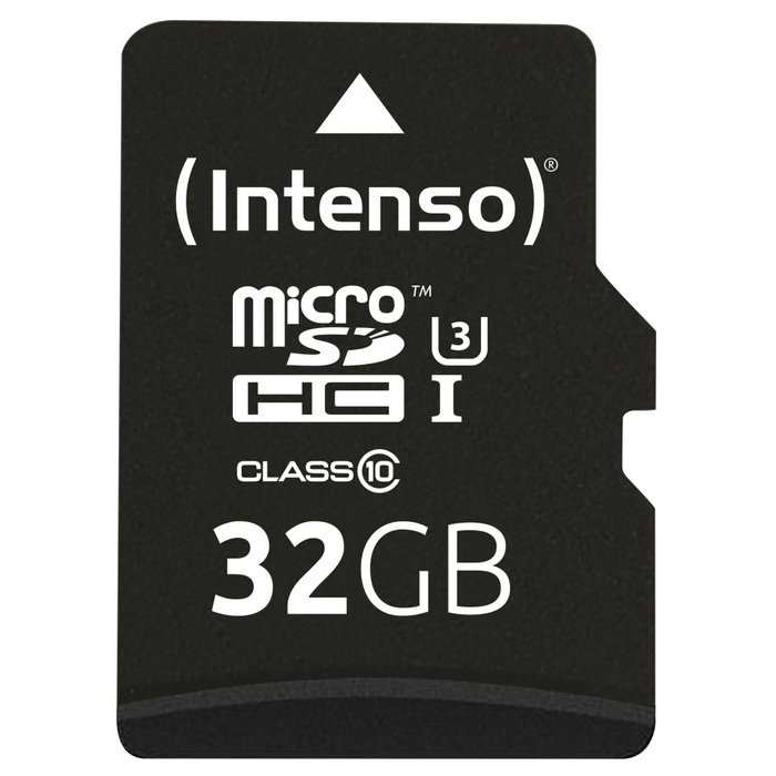 Intenso Carte mémoire Micro SD Professionnelle V30 32 Go avec adaptateur SD Intenso Carte mémoire Micro SD Professionnelle V30 32 Go avec adaptateur SD