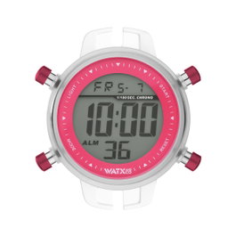 Watxandco RWA1125 Montre Digitale Femme Rose et Transparente