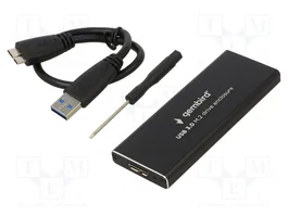 GEMBIRD Boîtier pour SSD M.2 SATA USB 3.0 en aluminium noir