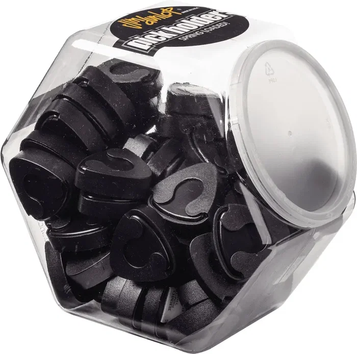 DUNLOP Lot de 60 porte-médiators en plastique Ergo - Noir